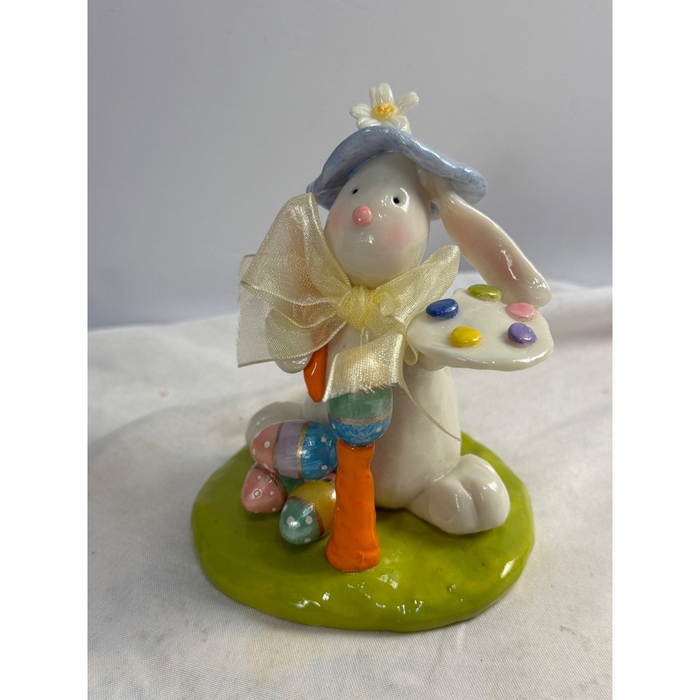 Coynes & Company Arty Bunny Figurine Nancye Williams 2002 Easter Artist Rabbit